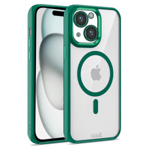 Carcaça COOL para iPhone 15 Borde Verde Magnético D