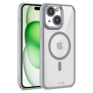 Carcasa COOL para iPhone 15 Plus Magnética Borde Plata D