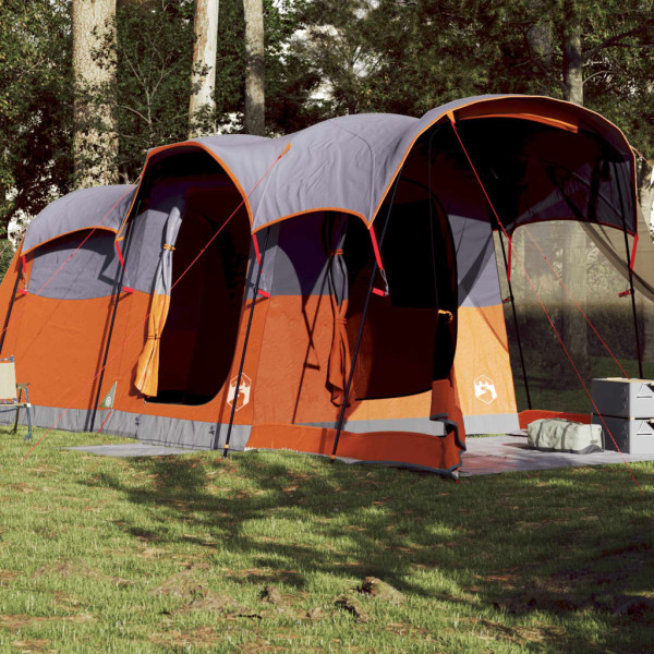 Tenda familiar túnel 8 pessoas impermeável laranja D