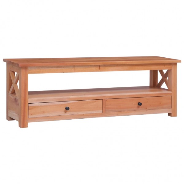 Mueble para TV de madera maciza de caoba 120x30x40 cm D