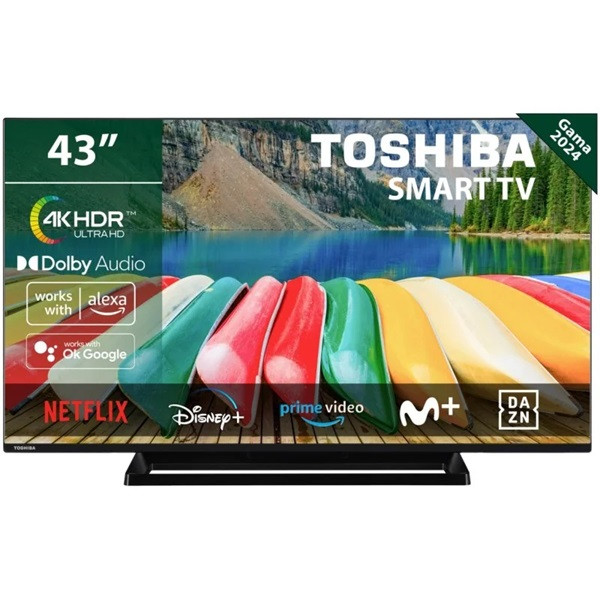 Smart TV TOSHIBA 43" LED 4K UHD 43UV3363DG preto D