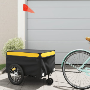 Remolque para bicicleta hierro negro y amarillo 45 kg D