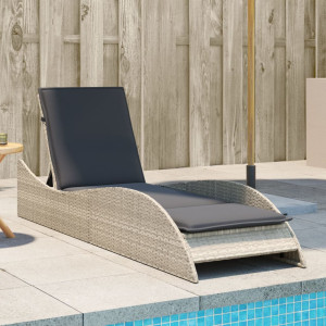 Almofada de rattan sintético leve 60x205x73 cm D