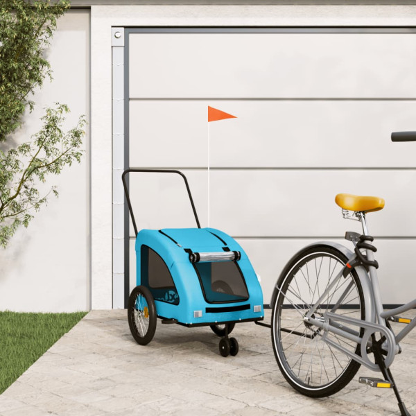 Bicicleta Trailer Animais de estimação Tecido de Ferro Oxford Azul D