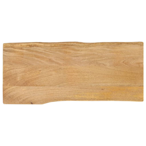 Tablero de mesa borde natural madera maciza mango 90x40x3.8 cm D