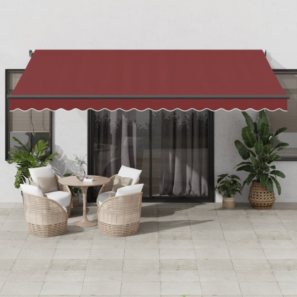 Toldo retrátil manual bordô 450x350 cm D