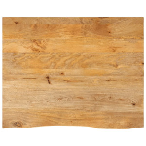 Tablero de mesa borde natural madera maciza mango 110x80x2.5 cm D