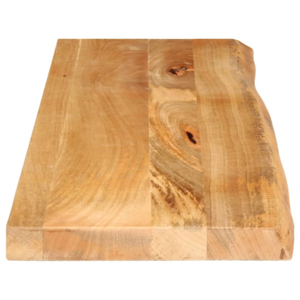 Tablero de mesa borde natural madera maciza mango 100x20x3.8 cm M 4