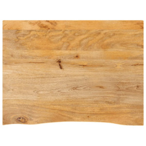 Tablero de mesa borde natural madera maciza mango 80x60x3.8 cm D