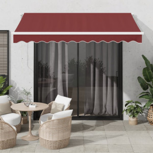 Toldo retráctil manual burdeos 300x250 cm D