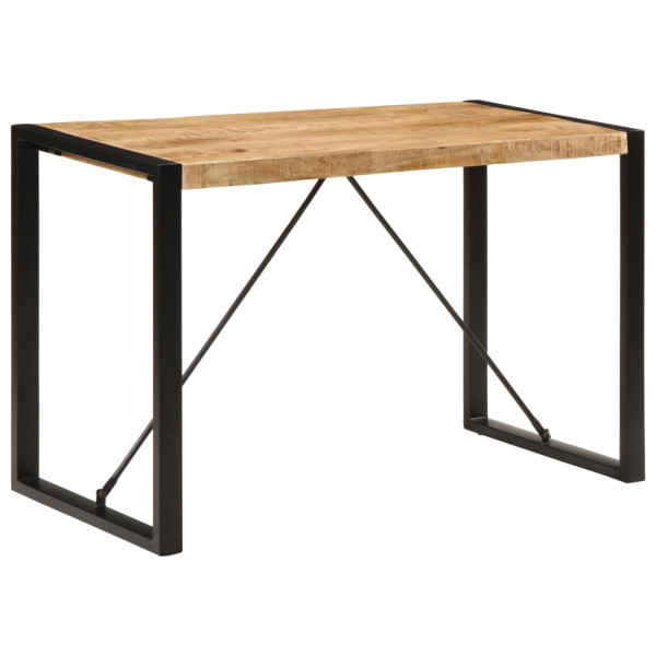 Mesa de comedor madera maciza de mango rugoso 120x55x76 cm D