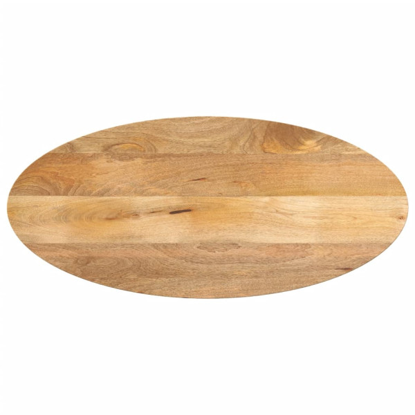 Tablero de mesa ovalado madera maciza de mango 80x40x3.8 cm D