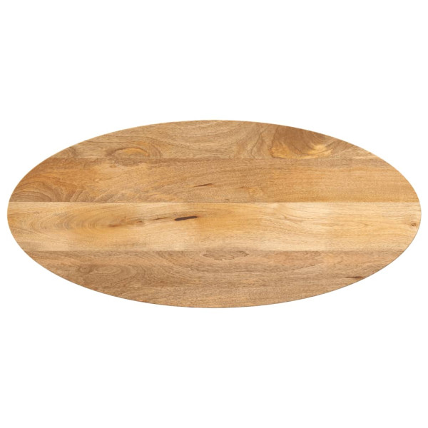 Tablero de mesa ovalado madera maciza de mango 90x40x2.5 cm D