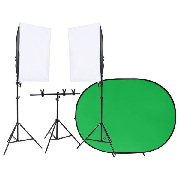 Kit de estudio fotográfico con iluminación y fondo D