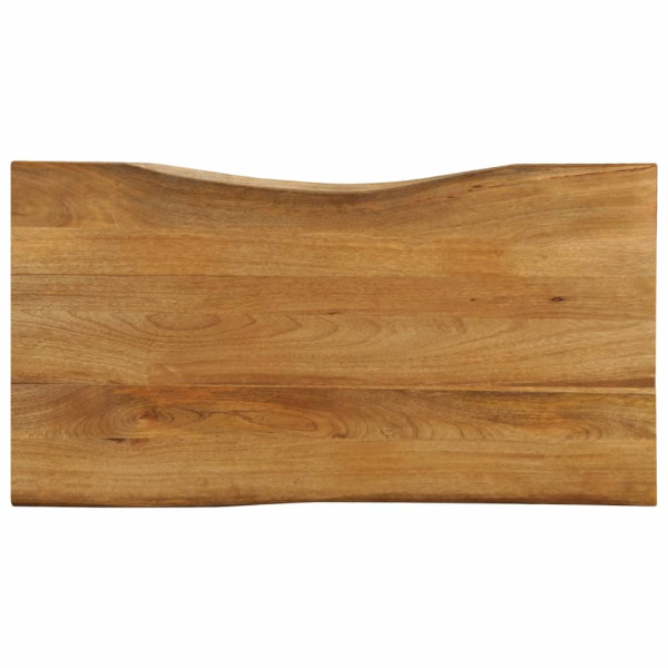 Tablero de mesa borde natural madera maciza mango 110x60x2.5 cm D