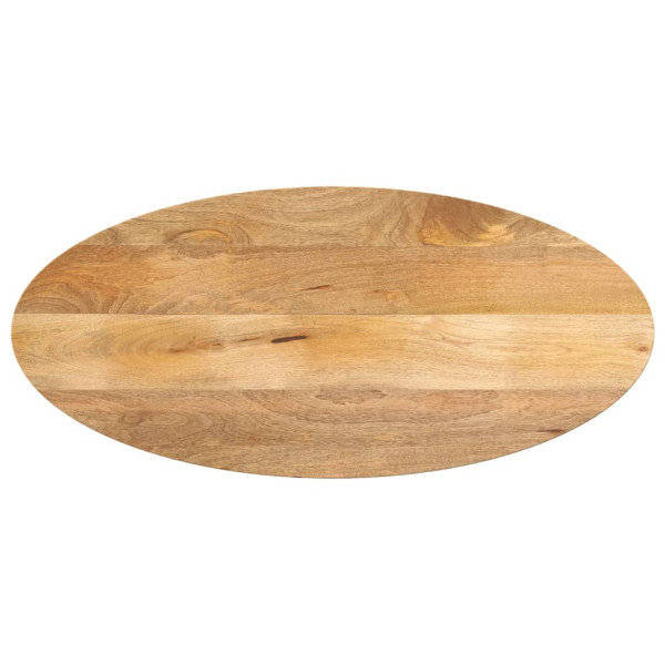 Tablero de mesa ovalado madera maciza de mango 100x50x2.5 cm D