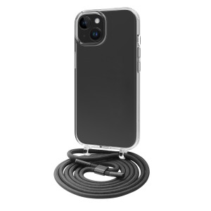 Funda muvit recycletek para apple iphone 15 transparente + colgante negro D