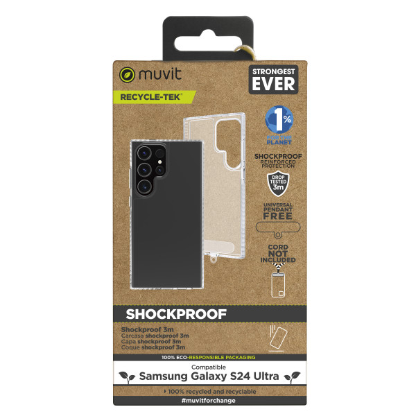 Capa muvit à prova de choque de 2 m para Samsung Galaxy S24 ultra transparente D