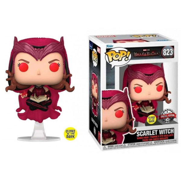 Funko pop marvel wandavision glows scarlet witch 62345 D