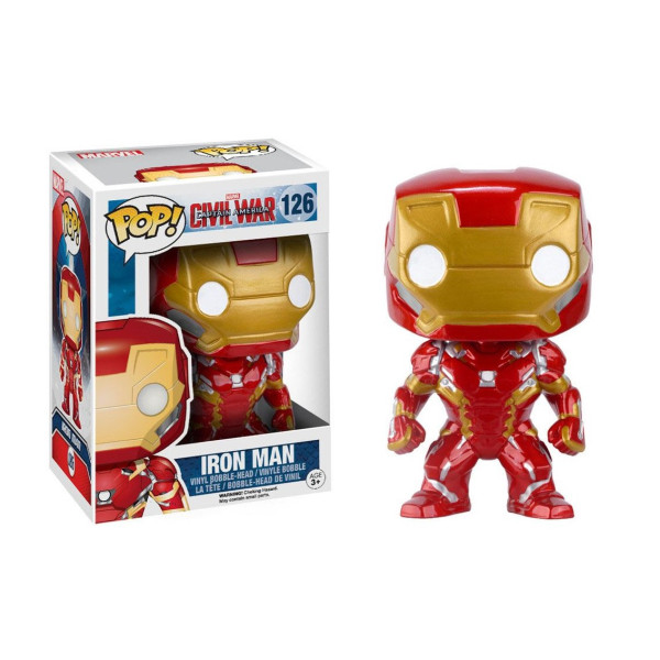 Funko pop marvel capitan america civil war iron man 7224 D