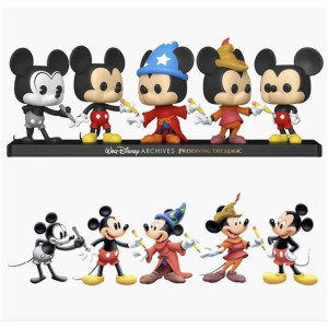 Funko pop disney arquivos pacote premium 5 mickey mouse 51118 D