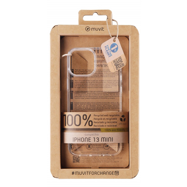 Funda muvit recycletek para apple iphone 13 mini transparente D