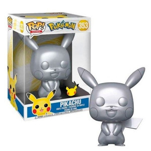 Funko pop jumbo pokemon s6 pikachu plateado efecto metalico 10pulgadas edicion especial exclusivo 59873 D