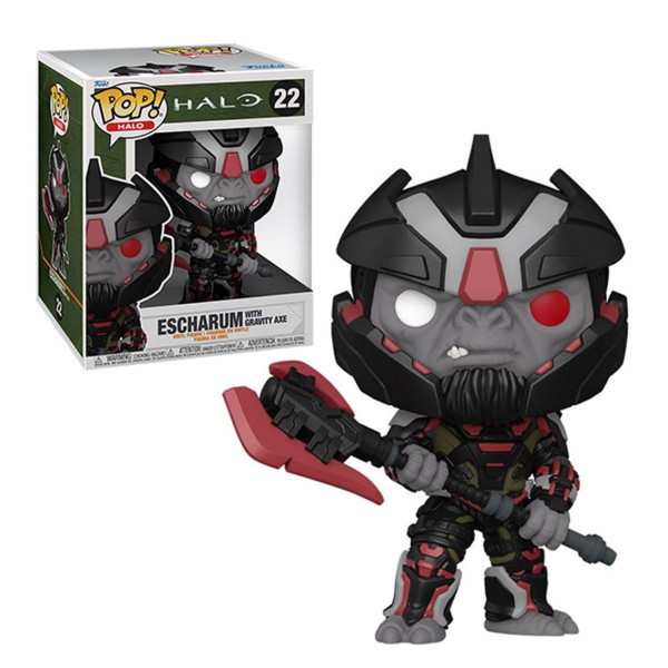 Funko pop super videojuegos halo infinite escharum con hacha de gravedad 59339 D