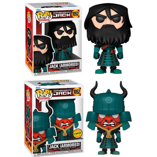 Funko pop animação samurai jack jack com armadura perseguição 49276 D