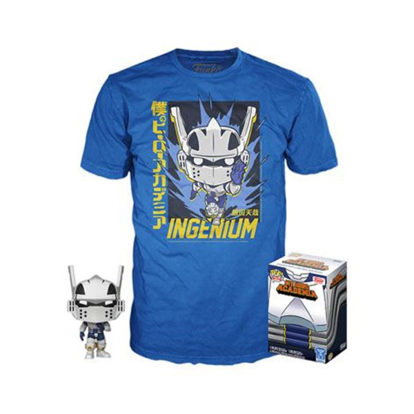 Pop & tee my hero academia tenya iida ingenium (full mech suit) funko + camiseta talla aleatoria D