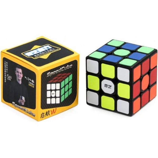 Cubo de rubik qiyi vela 3x3 w preto D