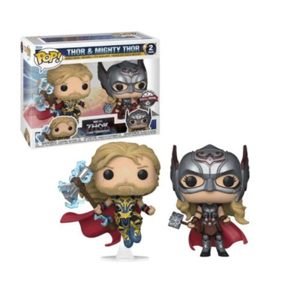 Pacote 2 funkos funko pop maravilha thor amor e trovão thor & migthy thor 63176 D