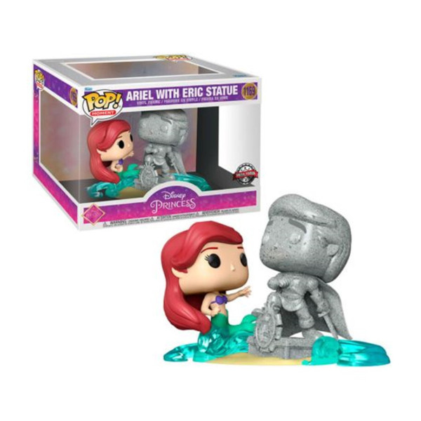 Funko pop momento disney a sereia princesa ariel com estátua de eric 58795 D