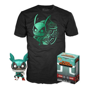 Pop & tee my hero academia deku con casco (full mech suit) funko + camiseta talla l D