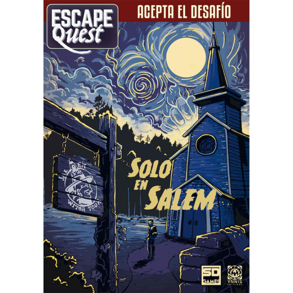 Juego de mesa escape quest 3: solo en salem formato libro pegi 12 D