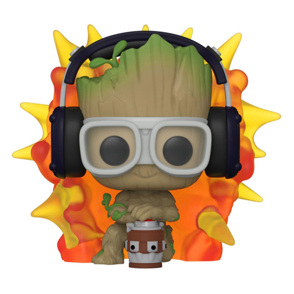 Funko pop maravilhoso guardiões da galáxia groot com detonador 70653 D