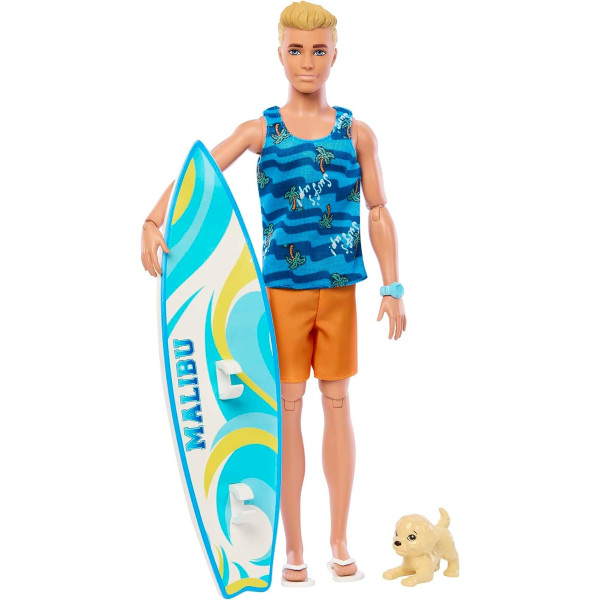 Muñeco barbie mattel ken tabla de surf D