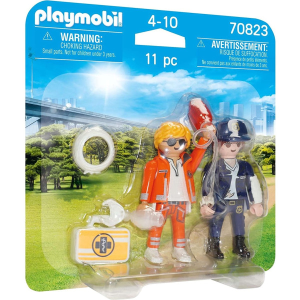 Dupla Playmobil traz médico e policial D