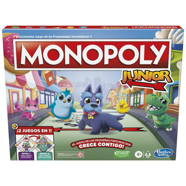 Jogo de mesa hasbro monopólio júnior espanhol D