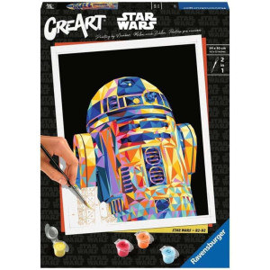 Kit de pintura com números ravensburger criar série tendência c polígono estrelas guerras: r2d2 D