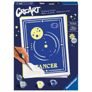 Kit para pintar con números ravensburger creart serie trend d zodiac: cancer D