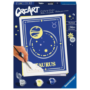 Kit para pintar con números ravensburger creart serie trend d zodiac: tauro D