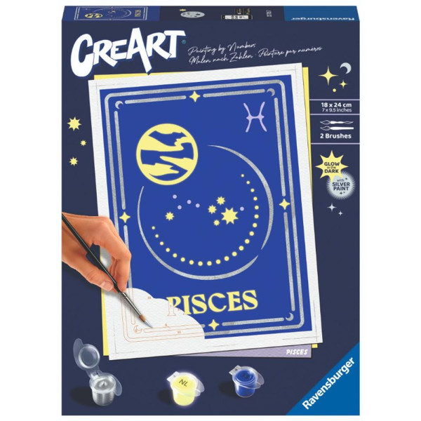 Kit para pintura com números Ravensburger criar série tendência d zodiac: piscis D