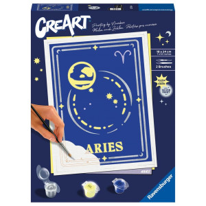 Kit para pintar con números ravensburger creart serie trend d zodiac: aries D