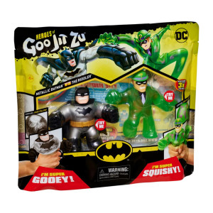 Pack de 2 figuras bandai goo jit zu dc héroes batman vs the riddler D