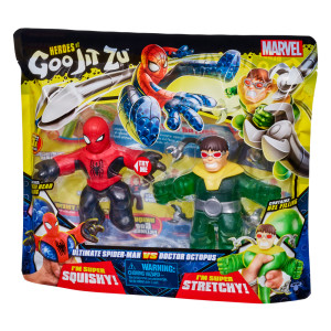 Pacote de 2 figuras bandai goo jit zu heróis da marvel homem aranha vs dr octopus D