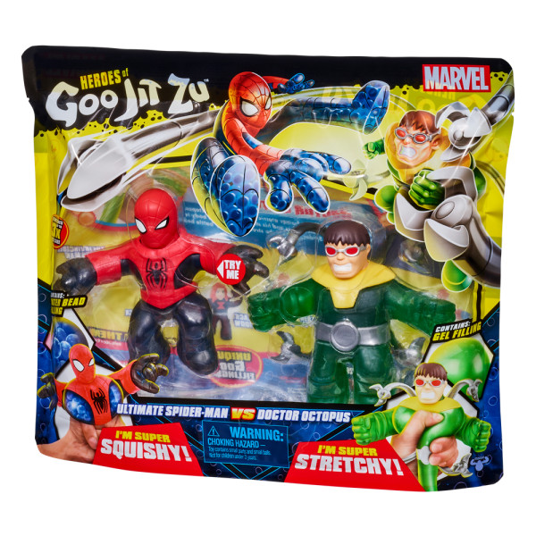 Pack de 2 figuras bandai goo jit zu marvel héroes spiderman vs dr octopus D