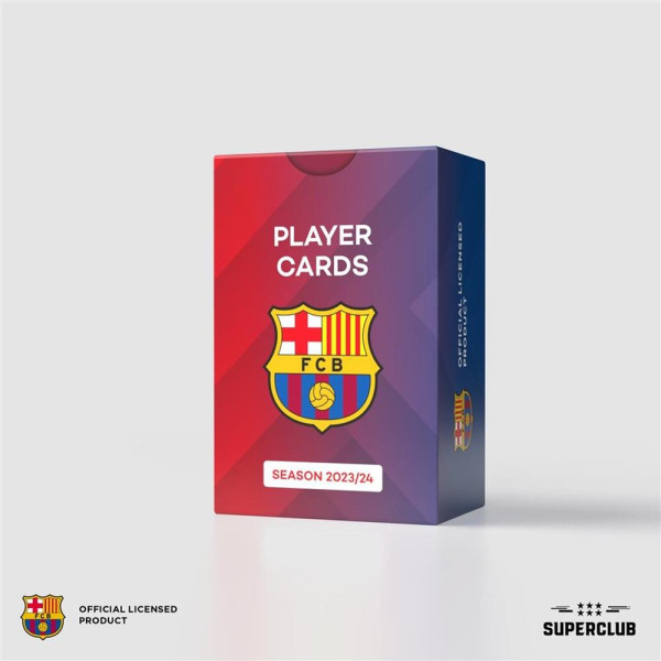 Jogo de tabuleiro de cartas de jogador do Superclub Barcelona 2023 - 24 inglês D