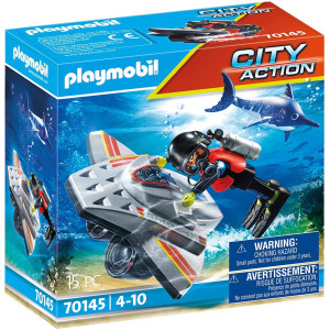 Playmobil maritimo : scooter de buceo en operaciones de rescate D