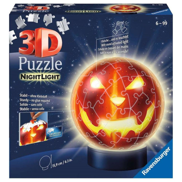 Quebra-cabeça 3D de abóbora de Halloween Ravensburger D